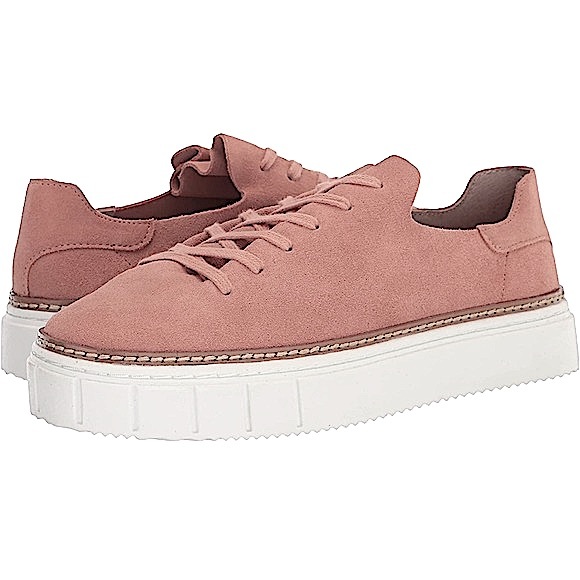 NEW Vince Camuto Suede Mauve Platform Sneakers - Picture 1 of 7